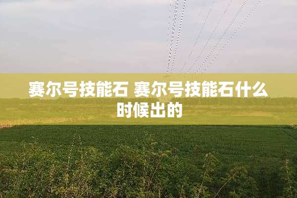 赛尔号技能石 赛尔号技能石什么时候出的