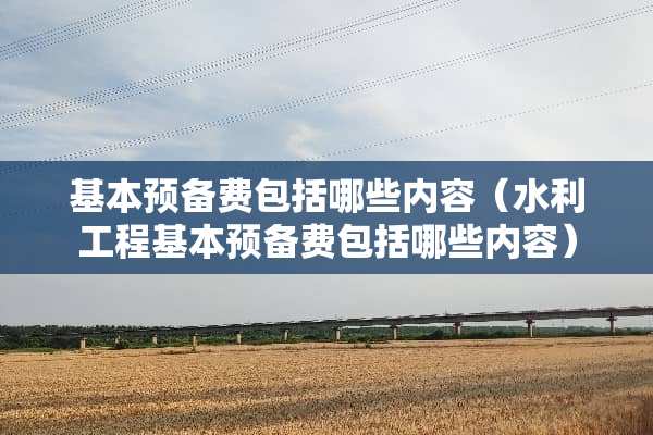 基本预备费包括哪些内容(水利工程基本预备费包括哪些内容) 基本预备费包括哪些内容(水利工程基本预备费包括哪些内容)