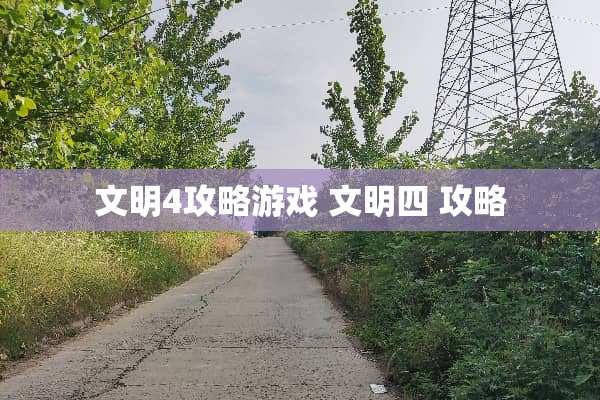 文明4攻略游戏 文明四 攻略 文明4攻略游戏 文明四 攻略