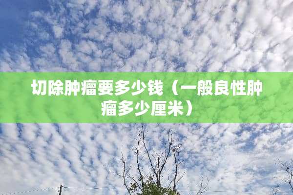 切除肿瘤要多少钱(一般良性肿瘤多少厘米) 切除肿瘤要多少钱(一般良性肿瘤多少厘米)