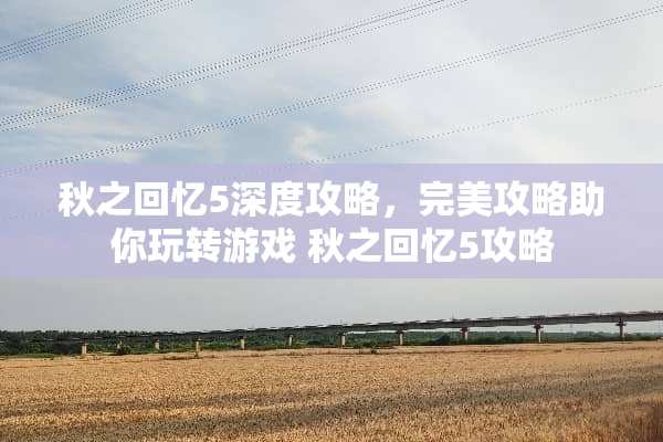 秋之回忆5深度攻略，完美攻略助你玩转游戏 秋之回忆5攻略