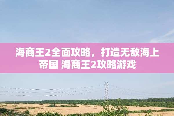 海商王2全面攻略，打造无敌海上帝国 海商王2攻略游戏