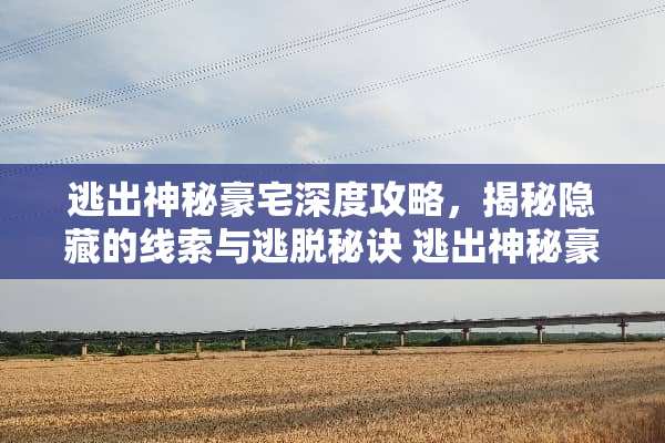 逃出神秘豪宅深度攻略,揭秘隐藏的线索与逃脱秘诀 逃出神秘豪宅攻略 逃出神秘豪宅深度攻略,揭秘隐藏的线索与逃脱秘诀 逃出神秘豪宅攻略