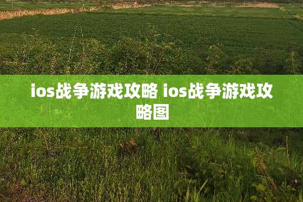 ios战争游戏攻略 ios战争游戏攻略图 ios战争游戏攻略 ios战争游戏攻略图