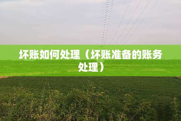 坏账如何处理（坏账准备的账务处理）