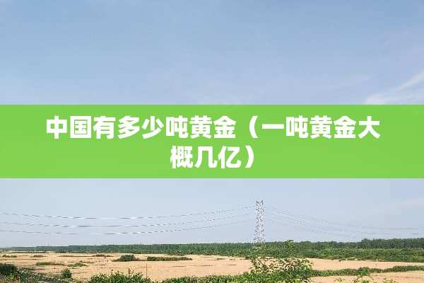 中国有多少吨黄金(一吨黄金大概几亿) 中国有多少吨黄金(一吨黄金大概几亿)
