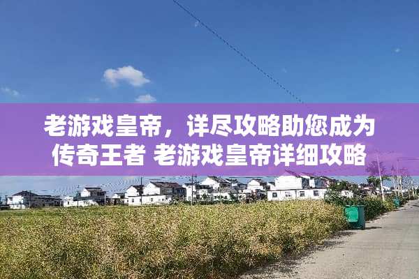 老游戏皇帝,详尽攻略助您成为传奇王者 老游戏皇帝详细攻略 老游戏皇帝,详尽攻略助您成为传奇王者 老游戏皇帝详细攻略