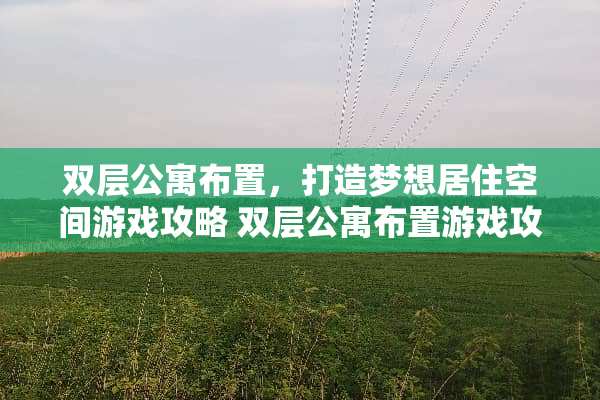 双层公寓布置，打造梦想居住空间游戏攻略 双层公寓布置游戏攻略