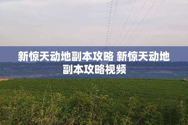 新惊天动地副本攻略 新惊天动地副本攻略视频 新惊天动地副本攻略 新惊天动地副本攻略视频