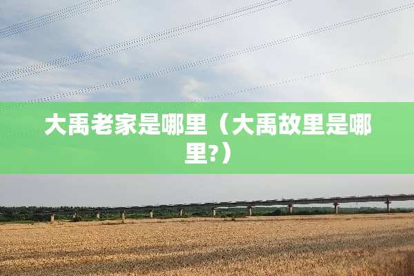 大禹老家是哪里(大禹故里是哪里?) 大禹老家是哪里(大禹故里是哪里?)