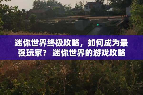 迷你世界终极攻略,如何成为最强玩家? 迷你世界的游戏攻略 迷你世界终极攻略,如何成为最强玩家? 迷你世界的游戏攻略