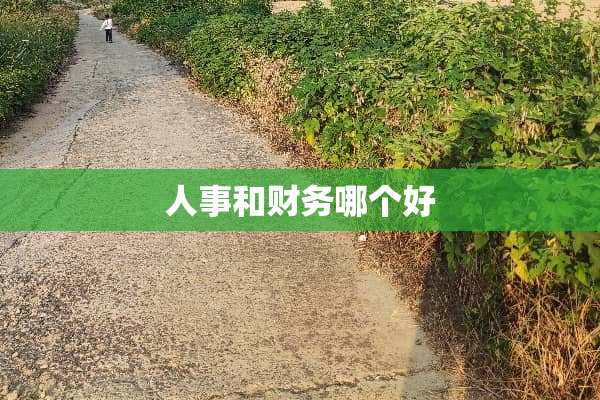 人事和财务哪个好