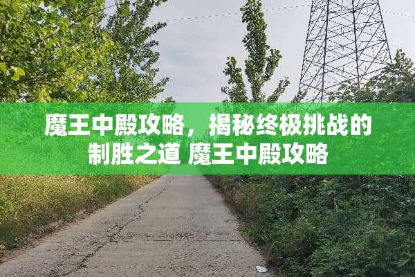 魔王中殿攻略,揭秘终极挑战的制胜之道 魔王中殿攻略 魔王中殿攻略,揭秘终极挑战的制胜之道 魔王中殿攻略