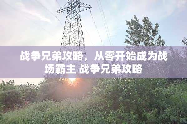 战争兄弟攻略,从零开始成为战场霸主 战争兄弟攻略 战争兄弟攻略,从零开始成为战场霸主 战争兄弟攻略