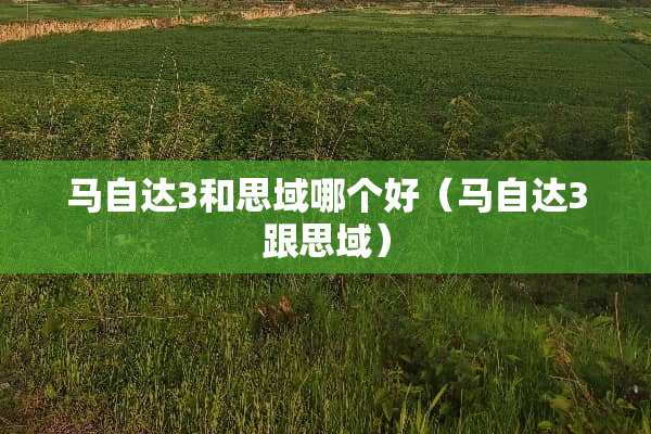 ***3和思域哪个好(***3跟思域) ***3和思域哪个好(***3跟思域)