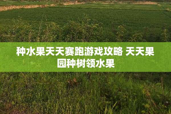 种水果天天赛跑游戏攻略 天天果园种树领水果 种水果天天赛跑游戏攻略 天天果园种树领水果
