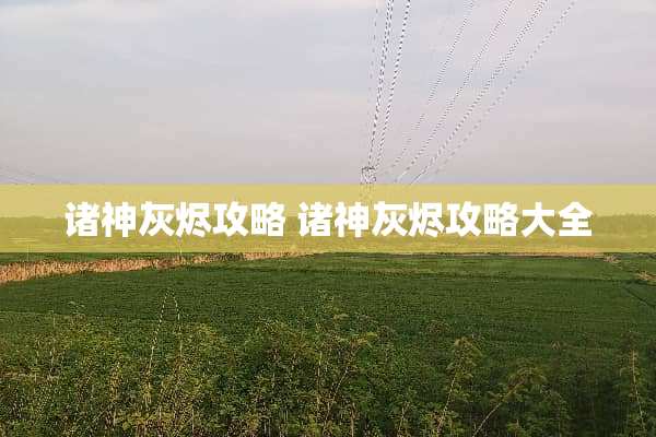 诸神灰烬攻略 诸神灰烬攻略大全