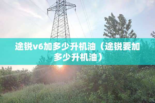 途锐v6加多少升机油（途锐要加多少升机油）