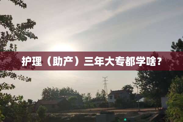 护理（助产）三年大专都学啥？