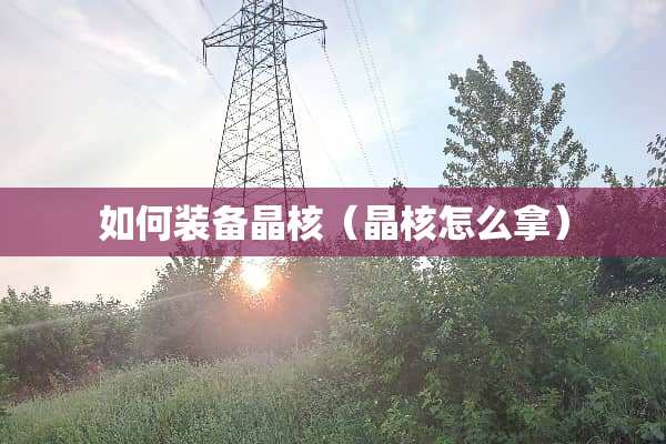 如何装备晶核(晶核怎么拿) 如何装备晶核(晶核怎么拿)