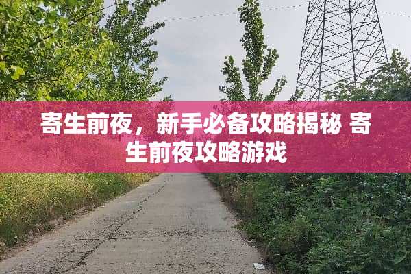 寄生前夜，新手必备攻略揭秘 寄生前夜攻略游戏