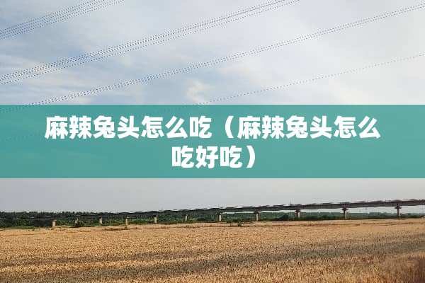 麻辣兔头怎么吃(麻辣兔头怎么吃好吃) 麻辣兔头怎么吃(麻辣兔头怎么吃好吃)