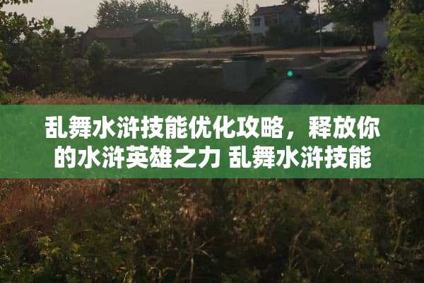 乱舞水浒技能优化攻略，释放你的水浒英雄之力 乱舞水浒技能