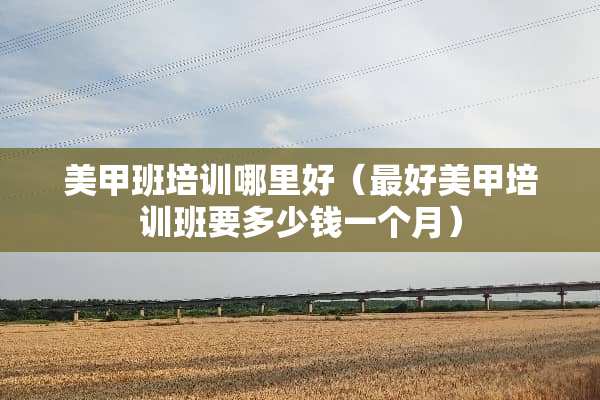 美甲班培训哪里好(最好美甲培训班要多少钱一个月) 美甲班培训哪里好(最好美甲培训班要多少钱一个月)