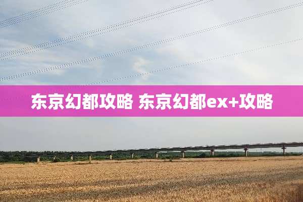 东京幻都攻略 东京幻都ex+攻略 东京幻都攻略 东京幻都ex+攻略