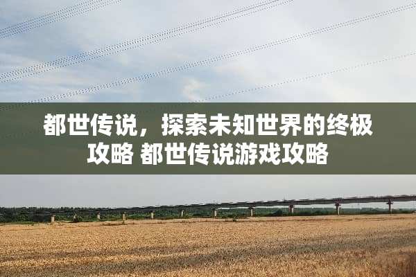 都世传说，探索未知世界的终极攻略 都世传说游戏攻略