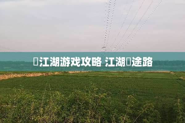 囧江湖游戏攻略 江湖囧途路 囧江湖游戏攻略 江湖囧途路