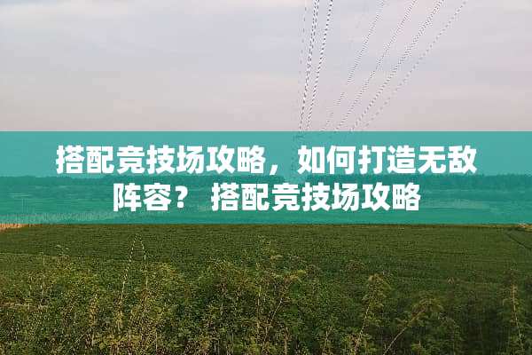 搭配竞技场攻略，如何打造无敌阵容？ 搭配竞技场攻略