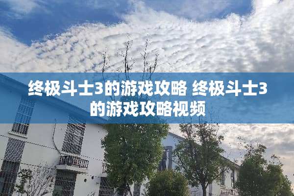 终极斗士3的游戏攻略 终极斗士3的游戏攻略视频 终极斗士3的游戏攻略 终极斗士3的游戏攻略视频
