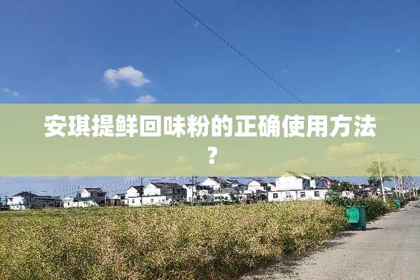 安琪提鲜回味粉的正确使用方法？