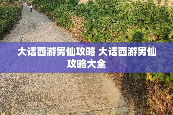 大话西游男仙攻略 大话西游男仙攻略大全