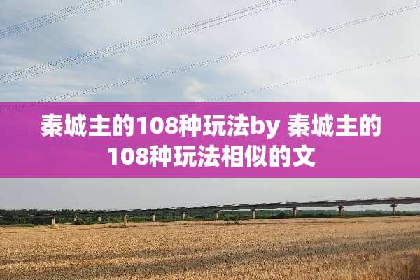 秦城主的108种玩法by 秦城主的108种玩法相似的文