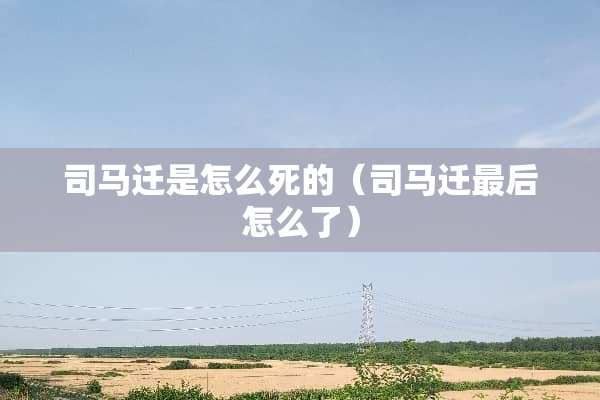 司马迁是怎么死的(司马迁最后怎么了) 司马迁是怎么死的(司马迁最后怎么了)