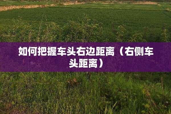 如何把握车头右边距离(右侧车头距离) 如何把握车头右边距离(右侧车头距离)
