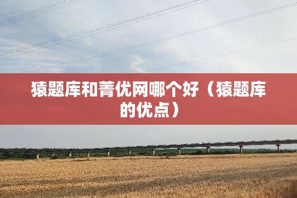 猿题库和菁优网哪个好（猿题库的优点）