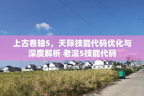 上古卷轴5，天际技能代码优化与深度解析 老滚5技能代码