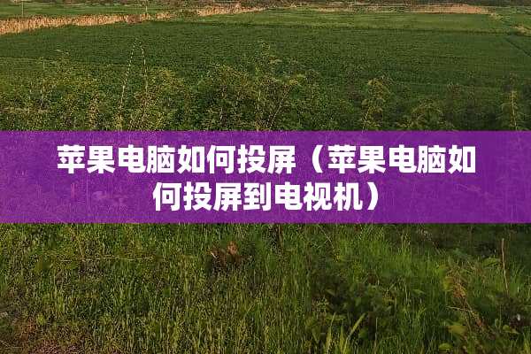 苹果电脑如何投屏(苹果电脑如何投屏到电视机) 苹果电脑如何投屏(苹果电脑如何投屏到电视机)