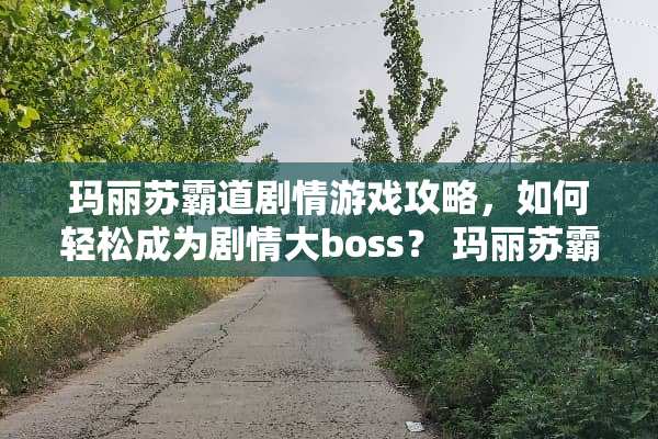 玛丽苏霸道剧情游戏攻略，如何轻松成为剧情**oss？ 玛丽苏霸道剧情游戏攻略