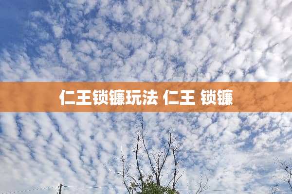 仁王锁镰玩法 仁王 锁镰 仁王锁镰玩法 仁王 锁镰