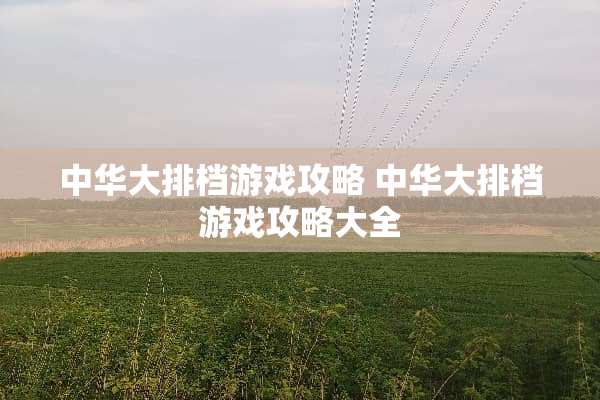 中华大排档游戏攻略 中华大排档游戏攻略大全 中华大排档游戏攻略 中华大排档游戏攻略大全