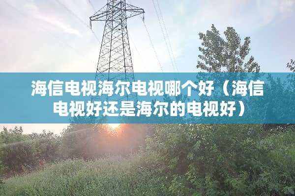 海信电视海尔电视哪个好（海信电视好还是海尔的电视好）