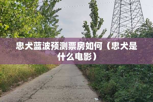 忠犬蓝波预测票房如何(忠犬是什么电影) 忠犬蓝波预测票房如何(忠犬是什么电影)