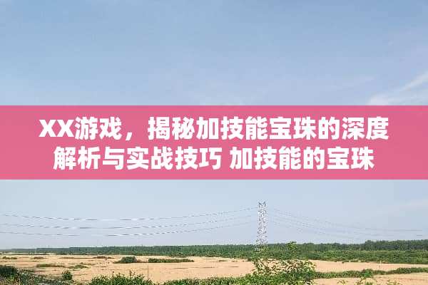 XX游戏,揭秘加技能宝珠的深度解析与实战技巧 加技能的宝珠 XX游戏,揭秘加技能宝珠的深度解析与实战技巧 加技能的宝珠