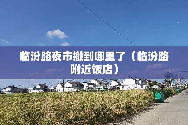 临汾路夜市搬到哪里了（临汾路附近饭店）