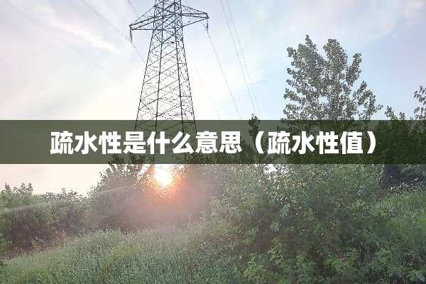 疏水性是什么意思(疏水性值) 疏水性是什么意思(疏水性值)