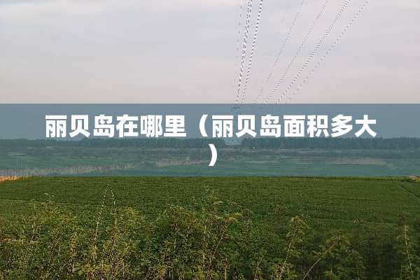 丽贝岛在哪里（丽贝岛面积多大）